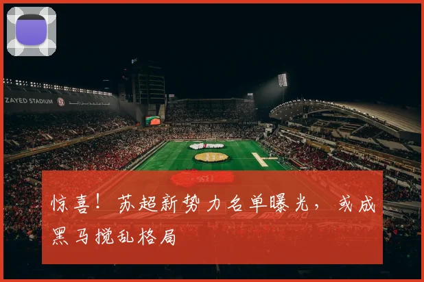 惊喜！苏超新势力名单曝光，或成黑马搅乱格局